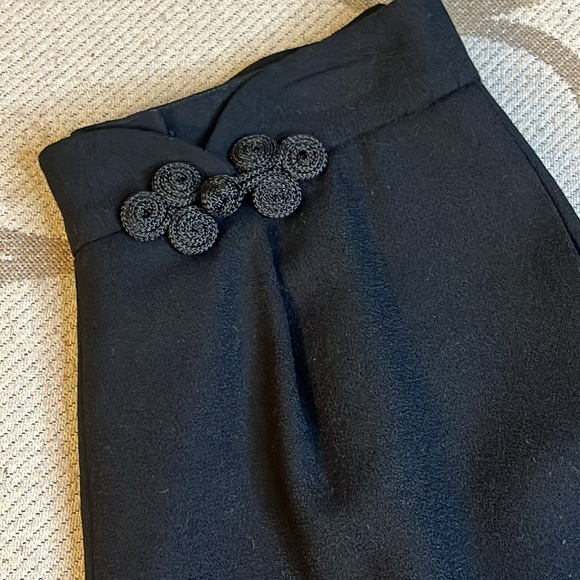 Amanda Fielding wool high waisted Pleated knotted waist detail trouser pants - Picture 15 of 16